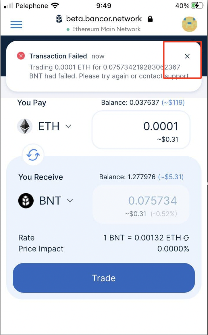 Notifications on mobile · Issue #273 · bancorprotocol/webapp-v2 · GitHub