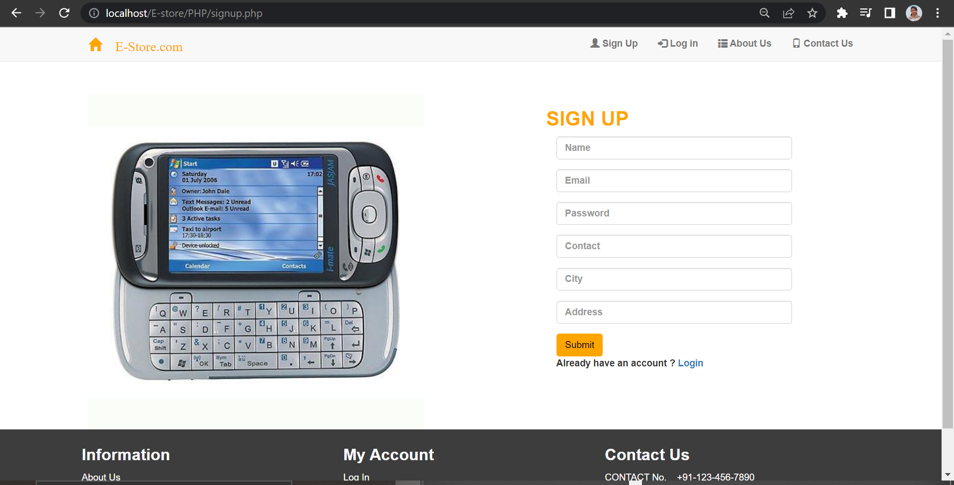 GitHub - RutujaJagtap7/E-Store: E-commerce Website built using HTML ...