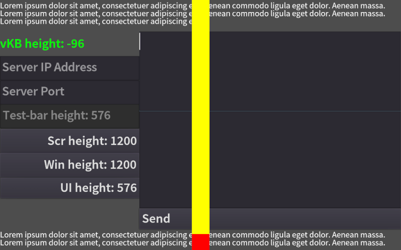 The android's virtual keyboard & the navigation bar height isn't