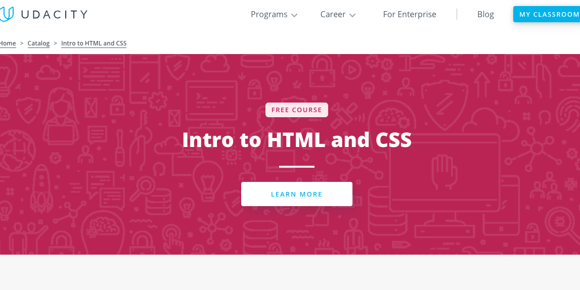 html and CSS course by udacity