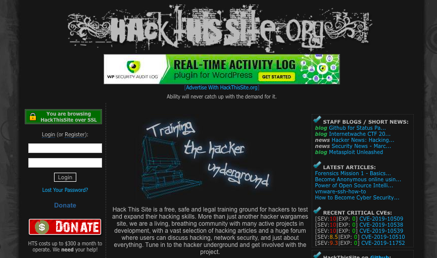 hack this site website