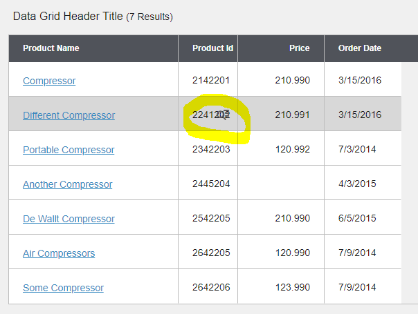 Datagrid lookup cell overlaps text