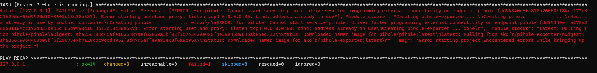 Ansible exception. Ansible exception
