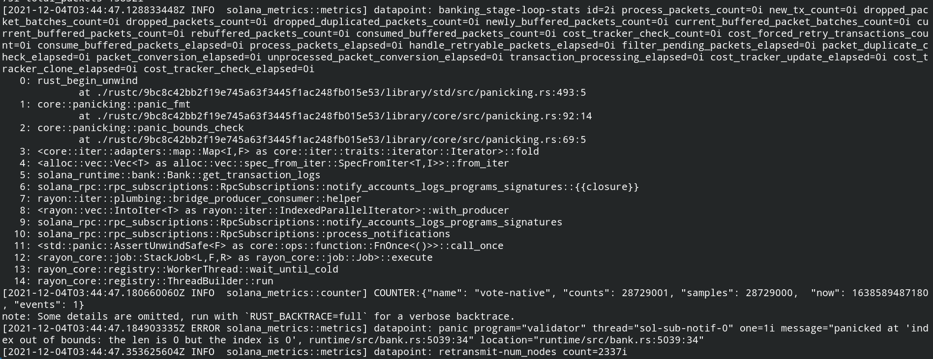 Pubsub causes validator crash · Issue #21608 · solana-labs/solana · GitHub