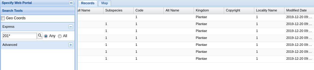Filesite Express Search Improve Express Search · Issue #36 · specify/webportal-installer · GitHub