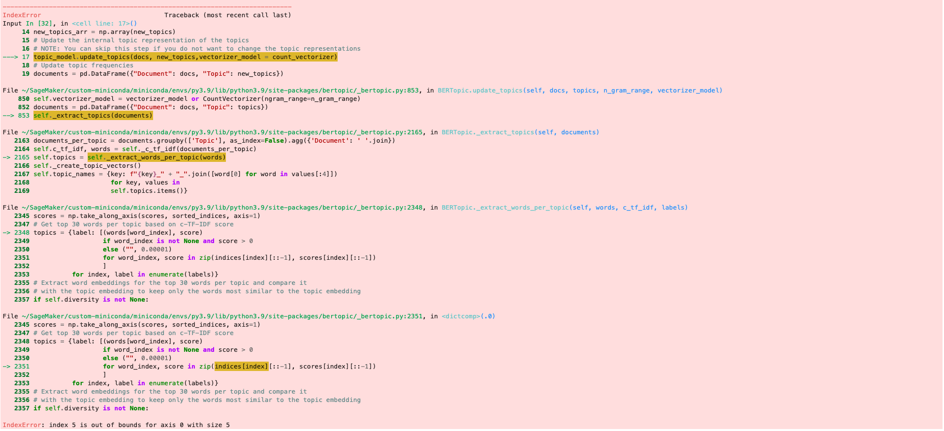 Issue when updating topics · Issue #622 · MaartenGr/BERTopic · GitHub