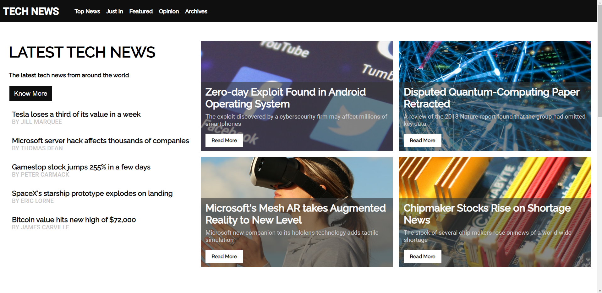 GitHub - ezpher/Tech-news: A website design for tech news