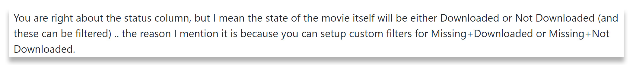 Missing+Downloaded or Missing+Not Downloaded