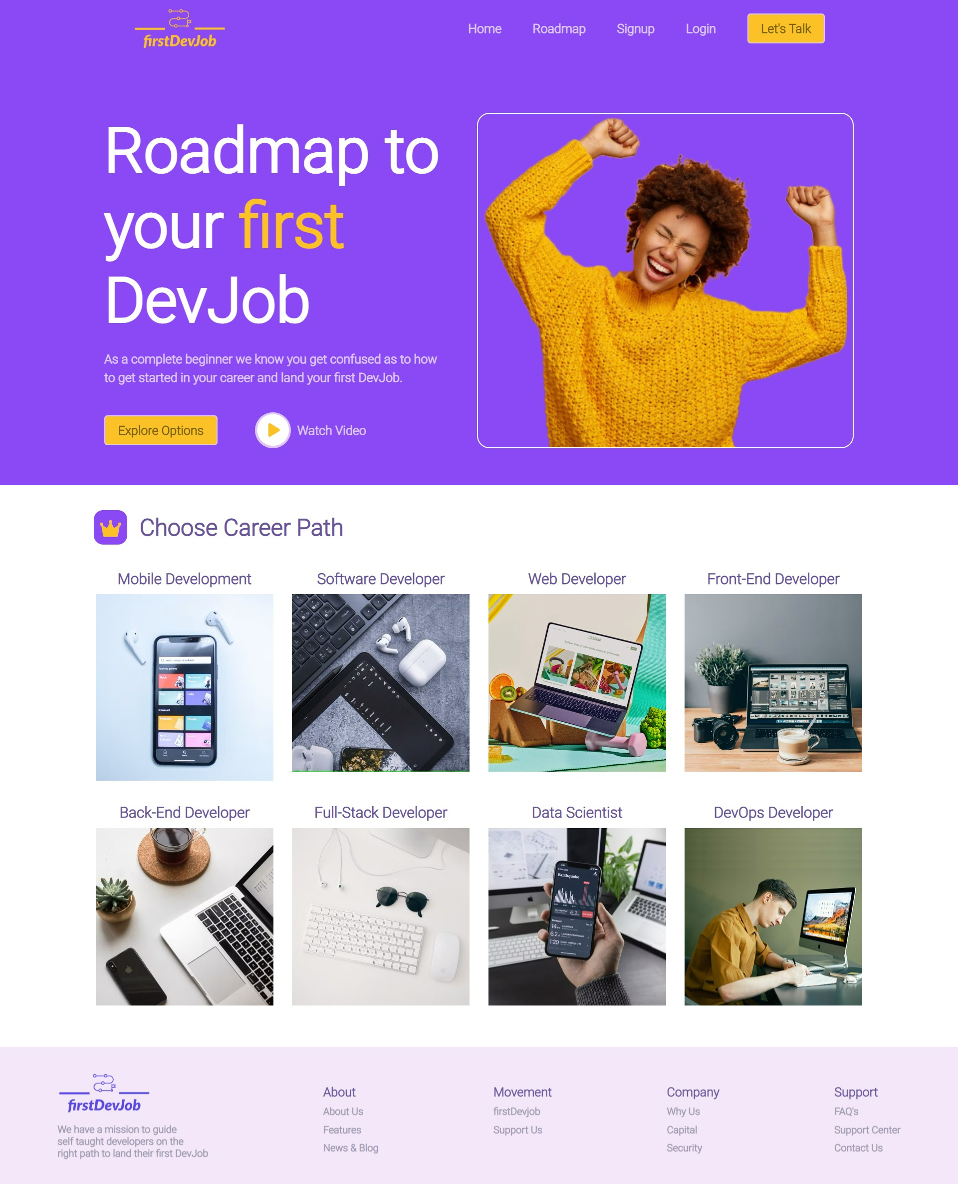 GitHub - ocrearyy/firstDevJob: FirstDevJob application allows newbies ...
