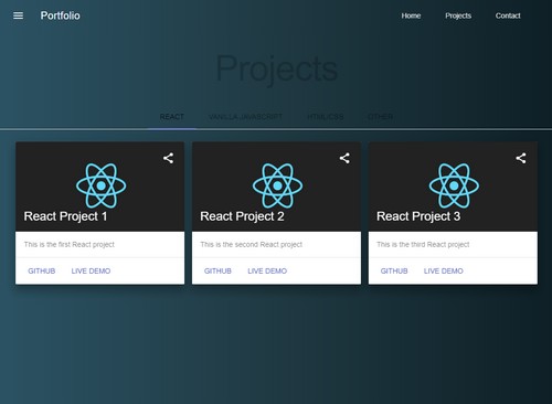 GitHub - frdvorak/react-portfolio: Blank portfolio website created with ...