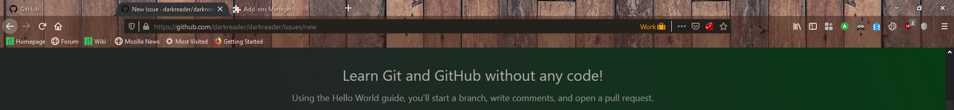 Dark Reader toggling the color of Toolbar and tabs in Firefox · Issue ...