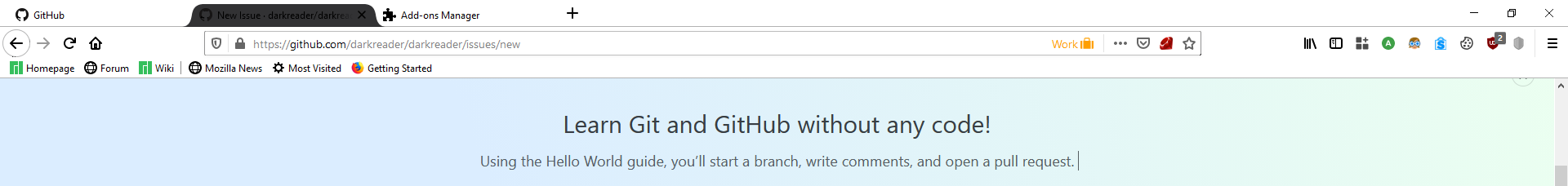 Dark Reader toggling the color of Toolbar and tabs in Firefox · Issue ...
