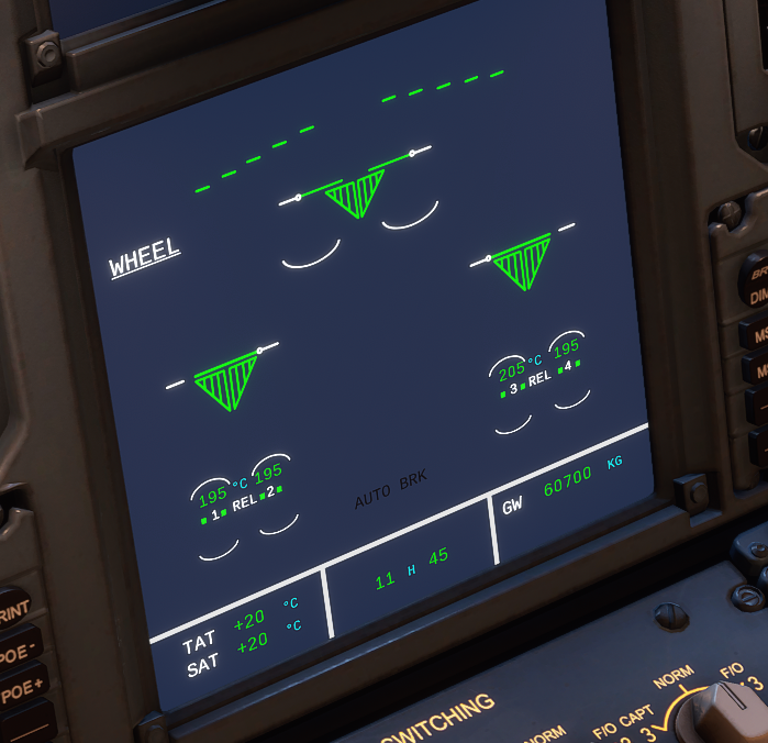  BUG Autobrake Indication On Wheel Page Does Not Consistently 