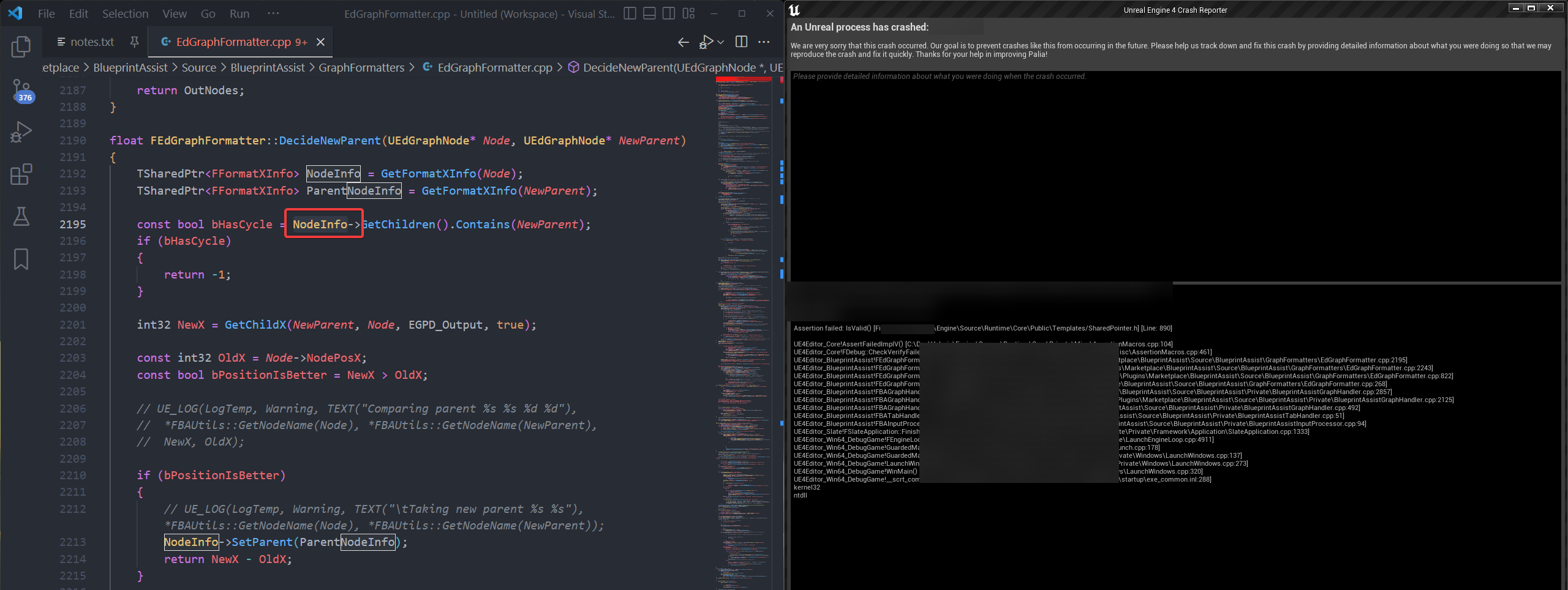 Crash in version 4.0.7 · Issue #95 · fpwong/BlueprintAssistWiki · GitHub