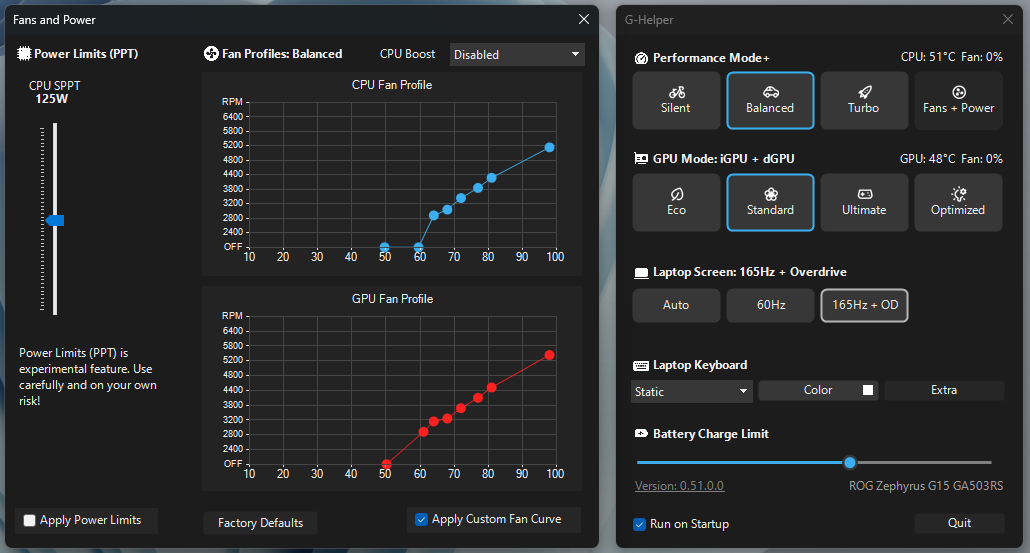 Custom Fan Curve not working properly · Issue 240 · seerge/ghelper