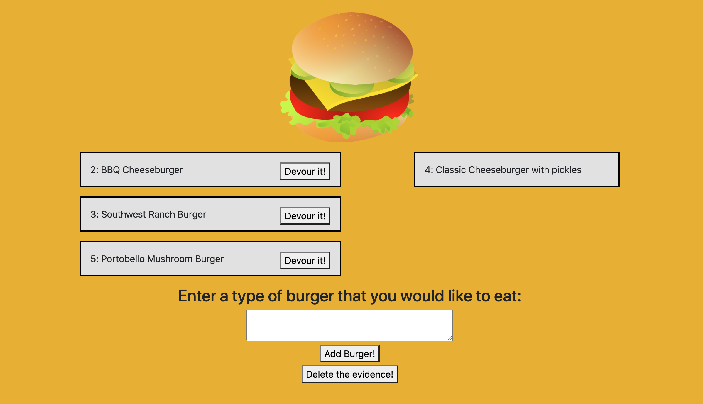 GitHub - courtneypaasch/burger-order