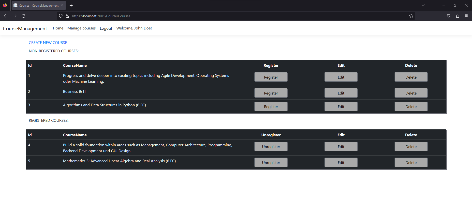 Course Tags System GitHub - MetodiEterov/University-courses-registration-system-