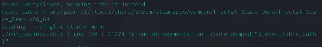 Segmentation error · Issue #235 · BepInEx/BepInEx · GitHub