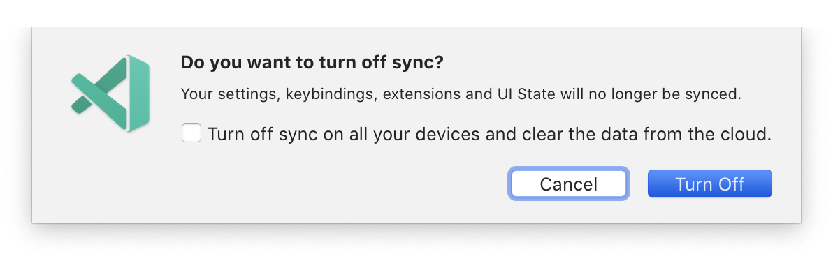 Random prompts to turn sync off · Issue #93891 · microsoft/vscode · GitHub