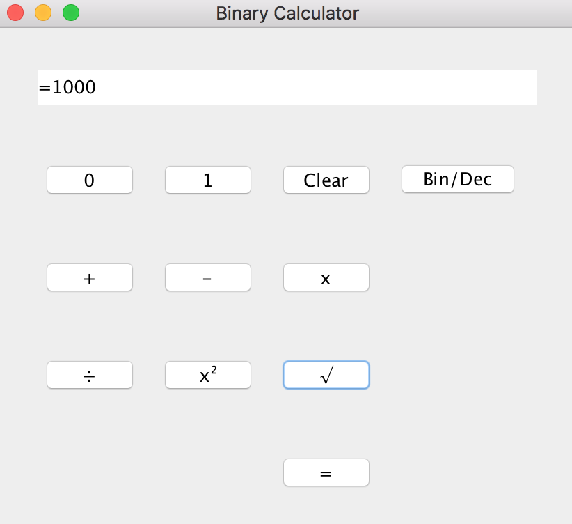 GitHub - bfurlani/binary-calculator-team-1: A Java Binary Calculator