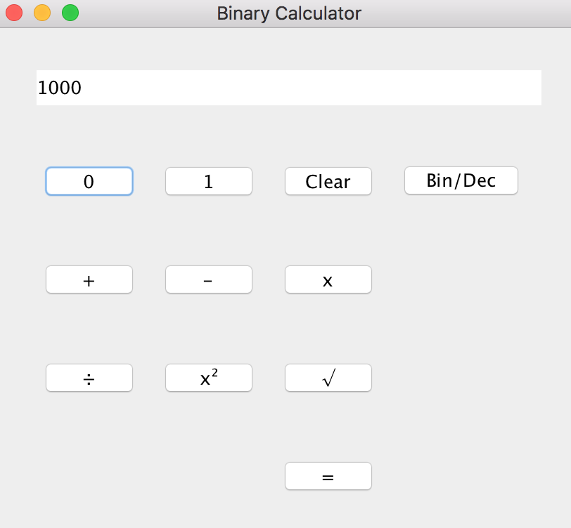 GitHub - bfurlani/binary-calculator-team-1: A Java Binary Calculator
