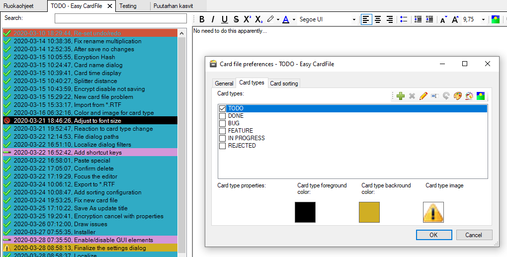 GitHub - VPKSoft/EasyCardFile: A Card file software renewed.