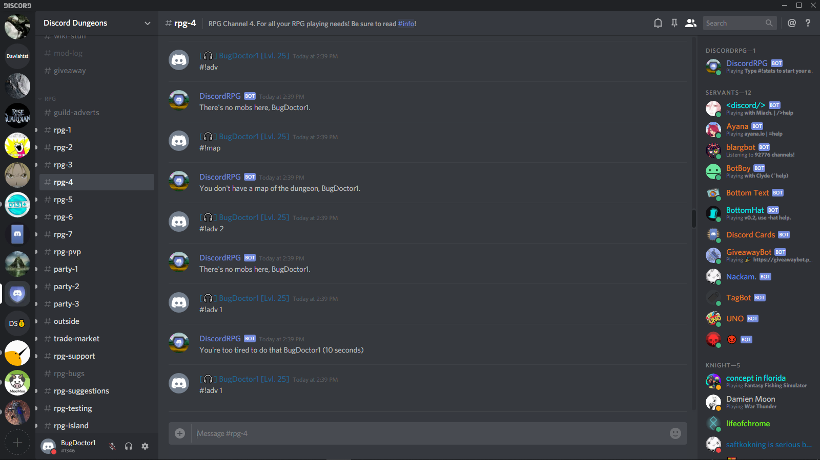 Trapped in Dungeon · Issue #698 · DiscordDungeons/Bugs · GitHub