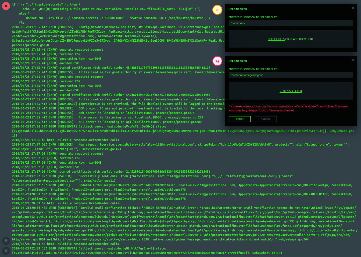 teleport - upload file selector