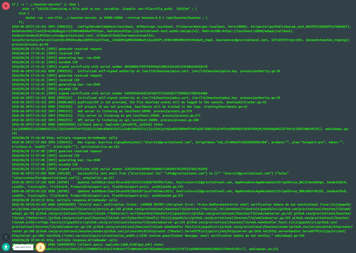 teleport - upload hover