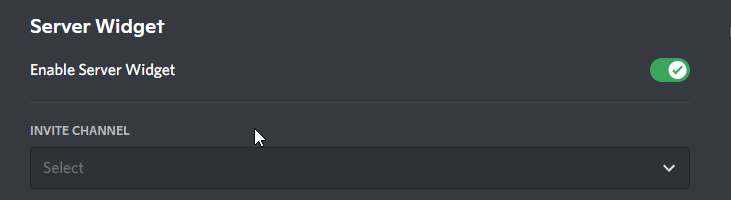 enable widget discord option