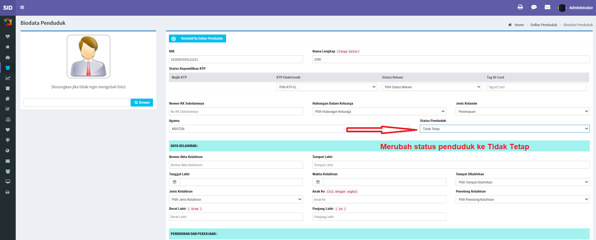 bug pada ubahan status pada ubah biodata · Issue #3532 · OpenSID ...