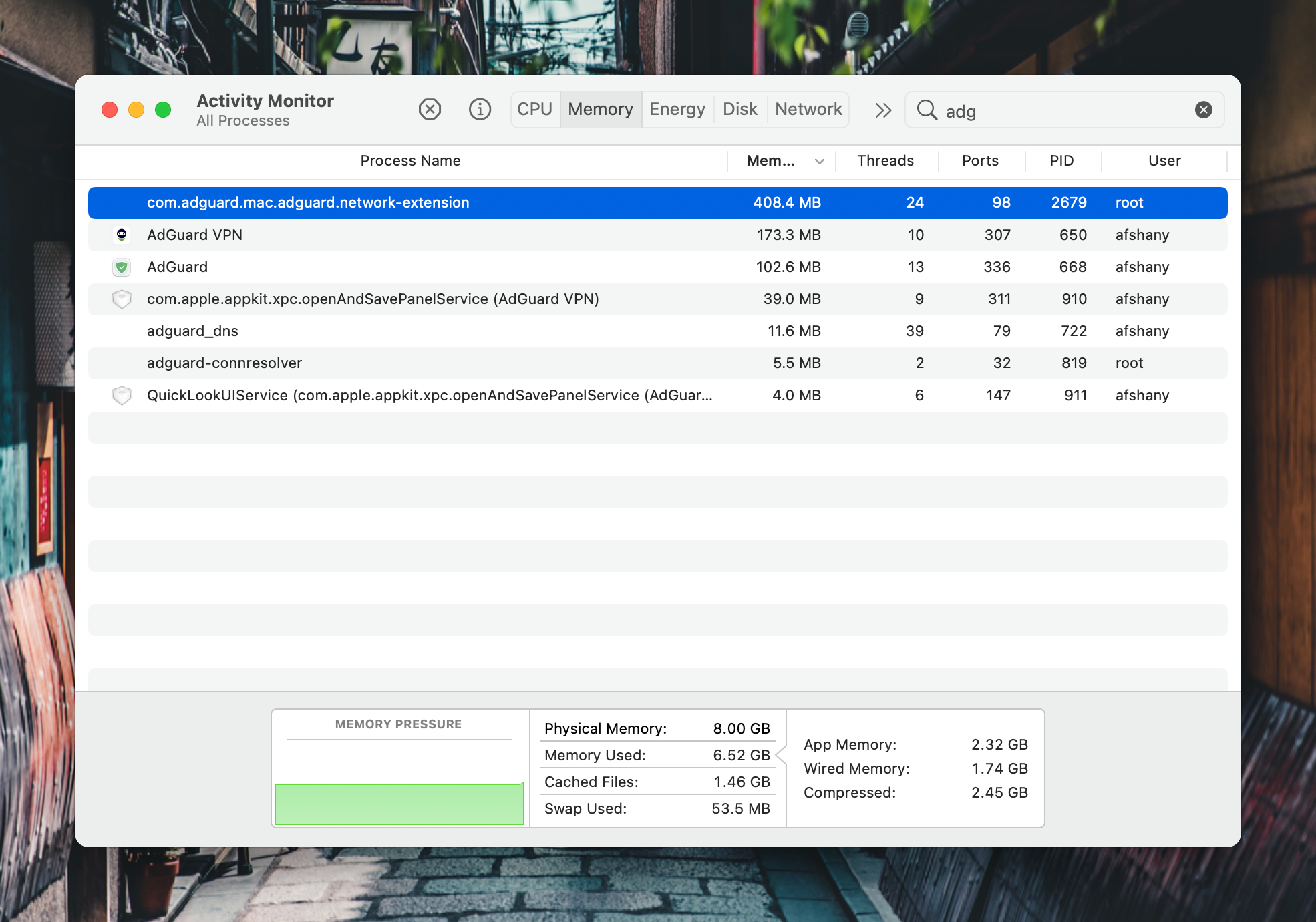 Memory Leak 11.42 GB!! · Issue #1109 · AdguardTeam/AdguardForMac · GitHub