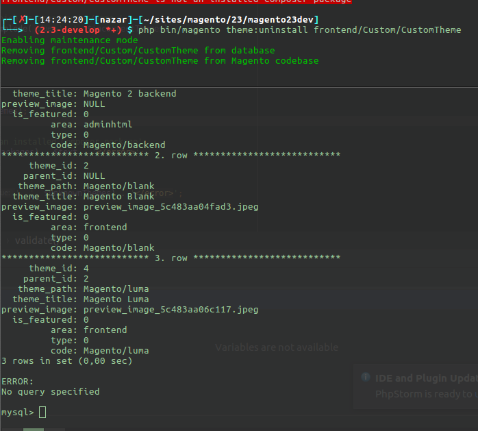 Removing a theme does not remove it from theme database table · Issue ...