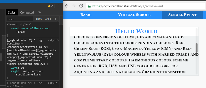 Scrollbar makes content too wide when it appears in v. 7.2.0 · Issue ...