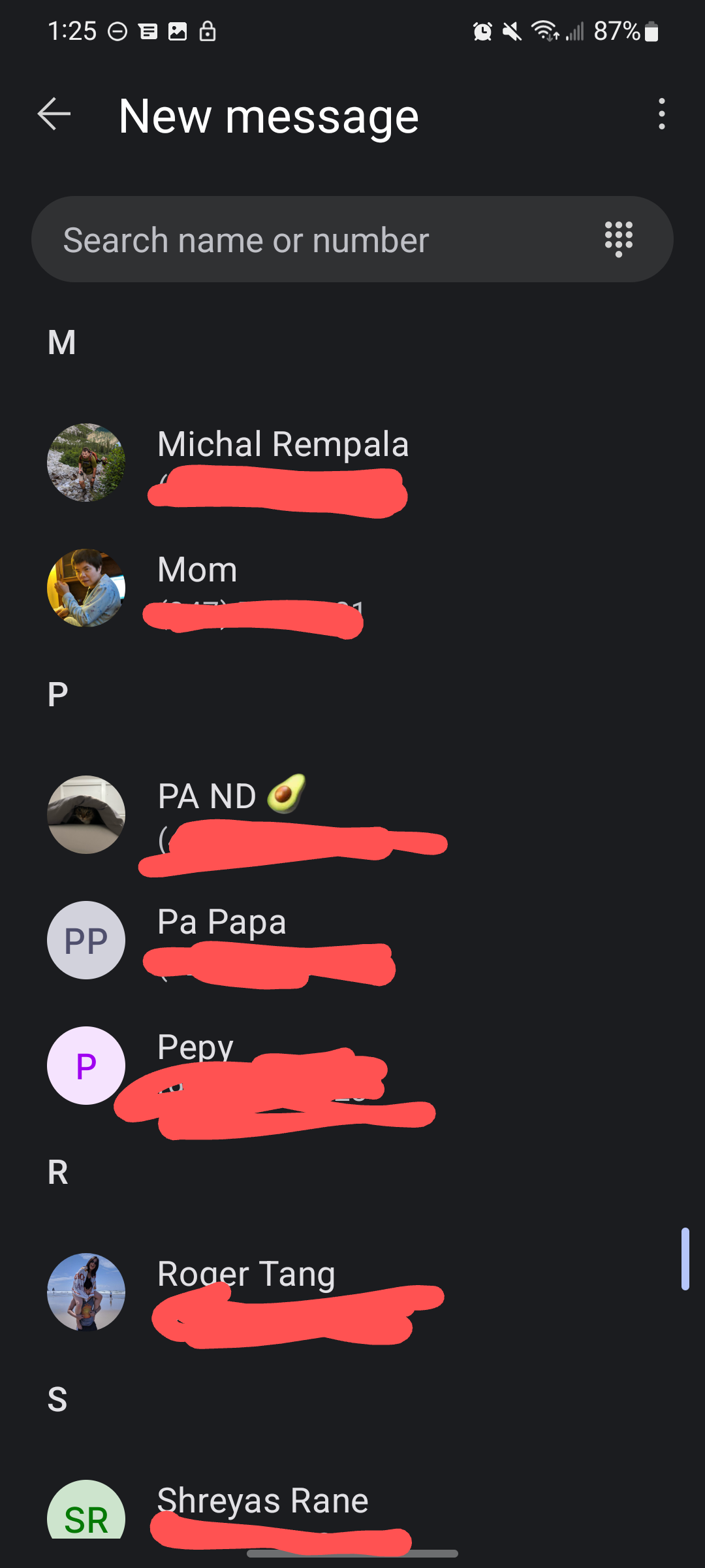 Renaming contacts in signal (or android contacts) then refreshing