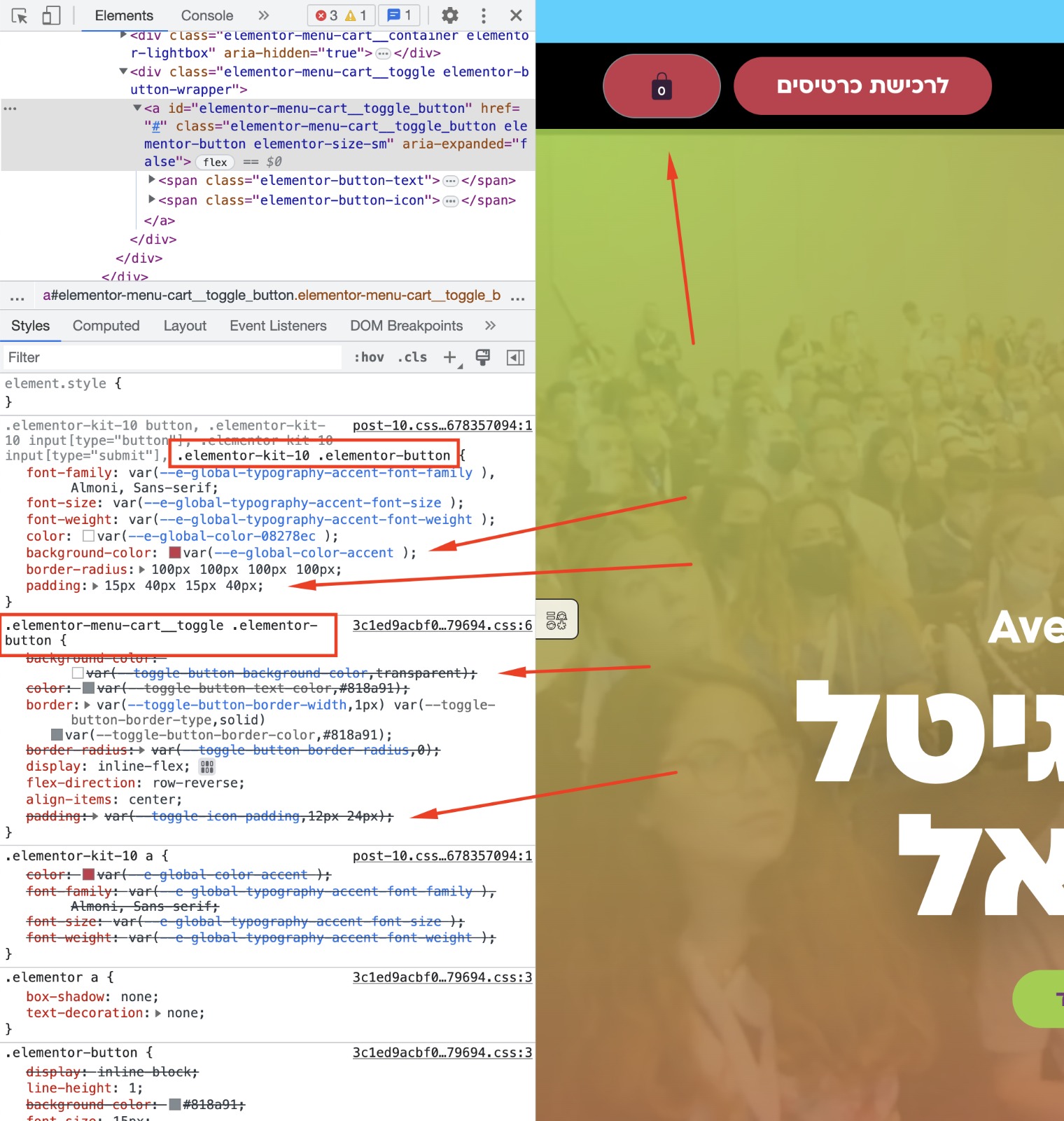 🐞 Bug Report: Cart Icon styling issues · Issue #21637 · elementor ...