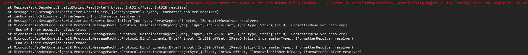 messagepack err server