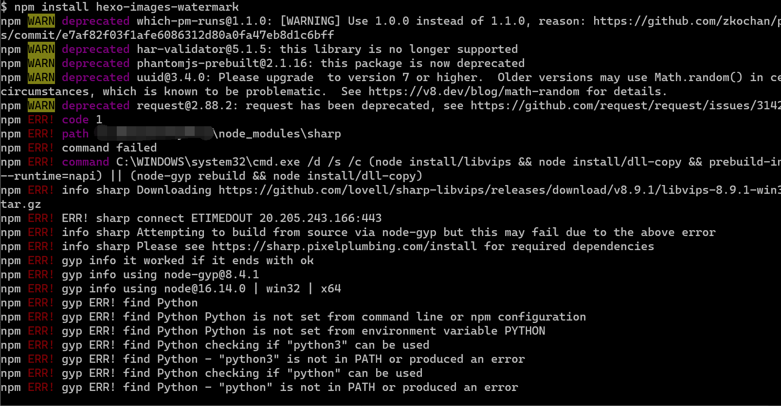 我已确认正确安装,但依然报错 · Issue #35 · SpiritLingPub/hexo-images-watermark · GitHub