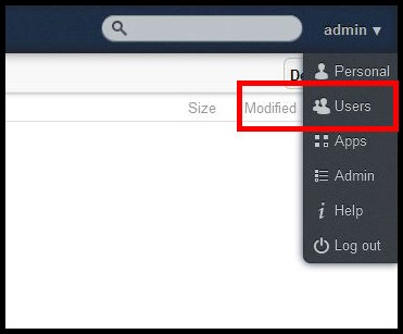 user accounts | ownCloud Quickstart