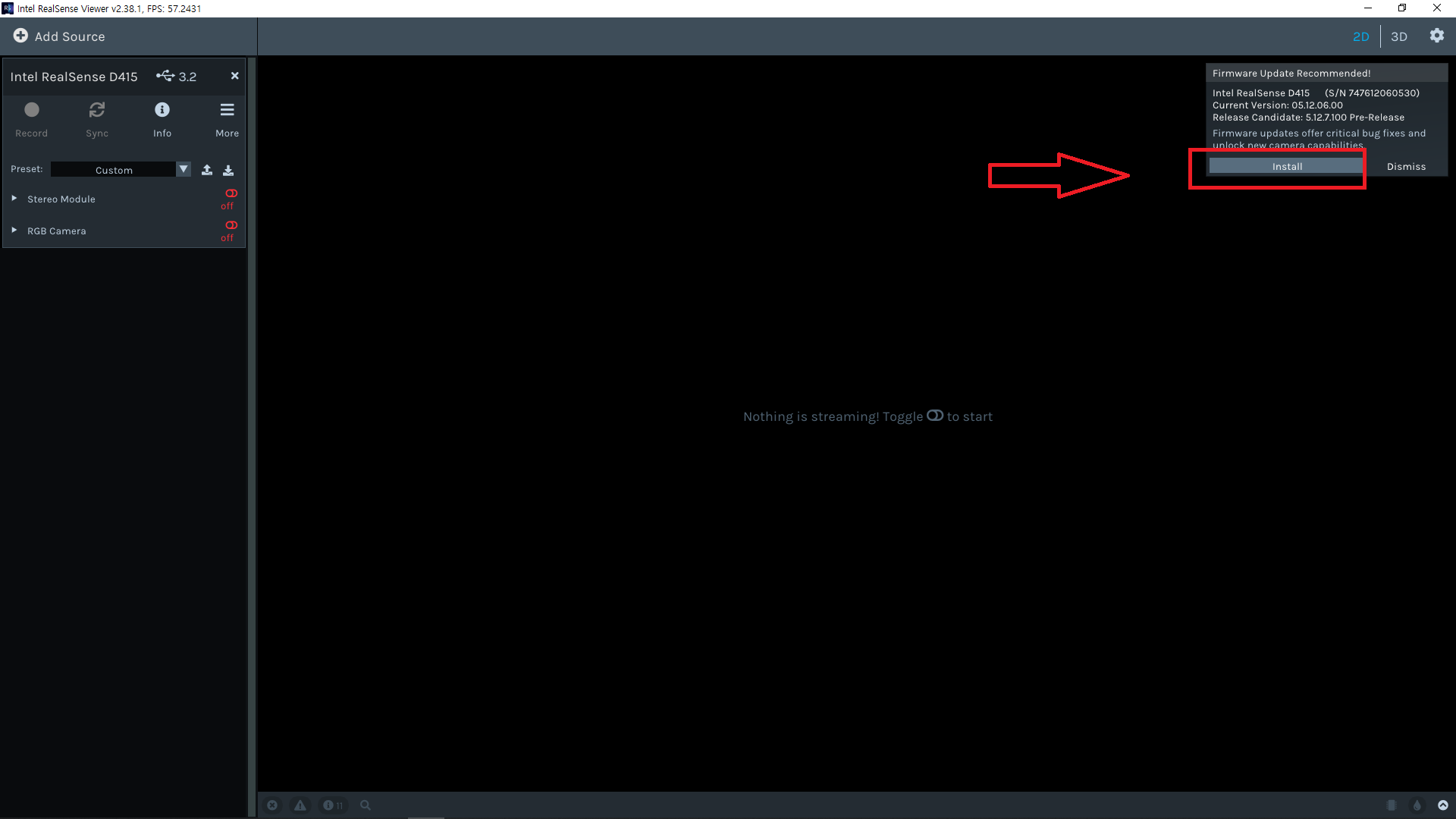 Firmware update error in RealSense viewer(2.38.1 RELEASE). · Issue ...