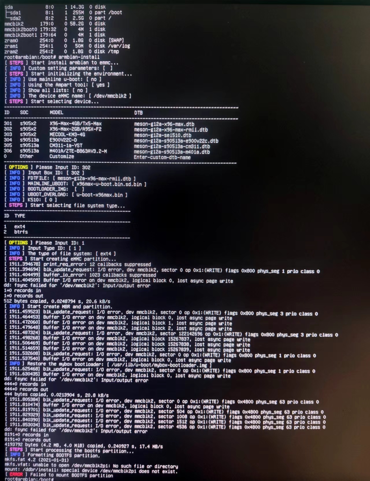 A95X-F2 4GB+64GB版本，无法安装到EMMC时修改dtb频率的案例 · Issue #1058 · ophub/amlogic ...