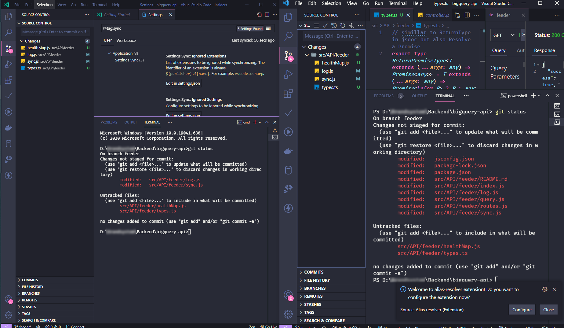Git Status Issue ( E0F? ) · Issue #126165 · microsoft/vscode · GitHub