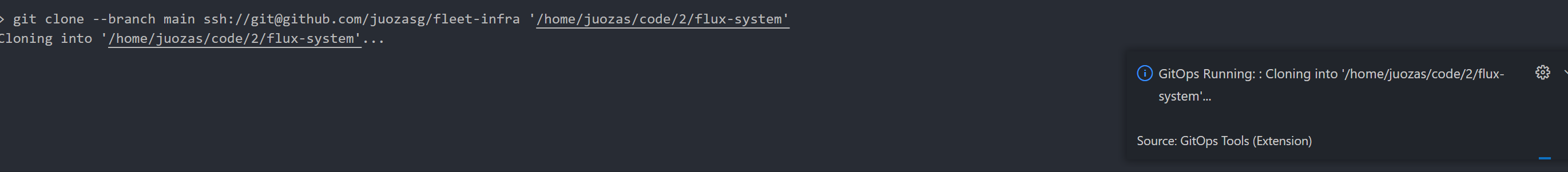 Pull Git Repository hangs · Issue #235 · weaveworks/vscode-gitops-tools ...
