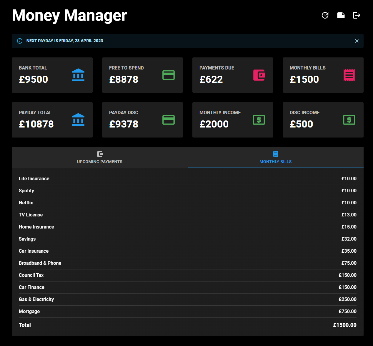 GitHub - Craig-97/Money-Manager: Front end for app that tracks finances ...