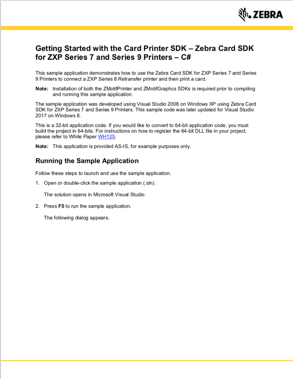 GitHub ZebraISV/PCCard_GettingStartedWithCardPrinterSDK An app