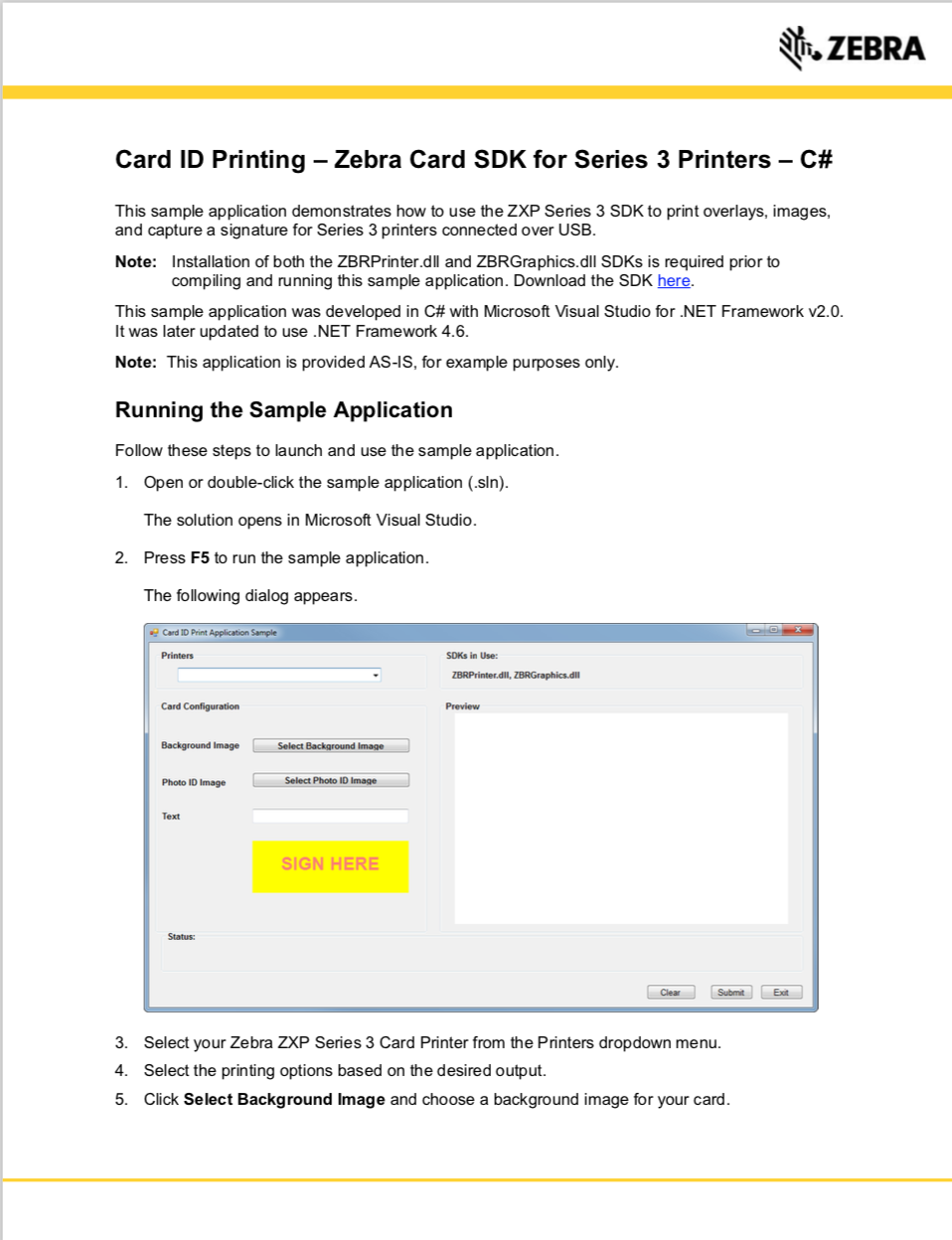 GitHub ZebraISV/PCCard_CardIDPrinting An app developed in C with