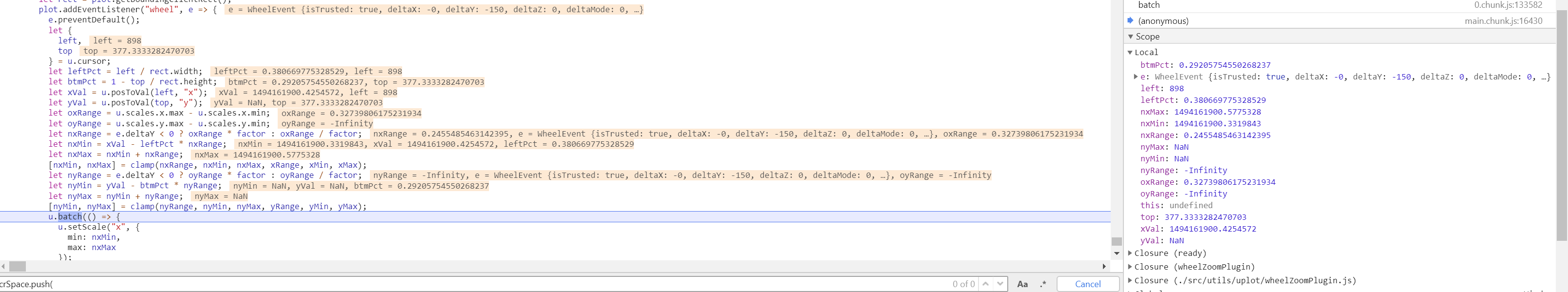 uPlot causes TypeError on active scrolling with wheel-plugin · Issue ...