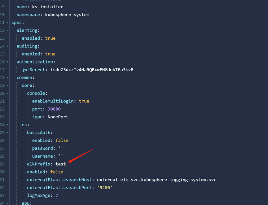 elkPrefix is inoperative · Issue #5524 · kubesphere/kubesphere · GitHub