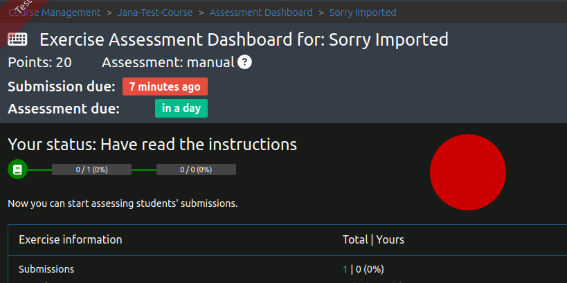 Graph description in an Exercise Assessment Dashboard is not displayed ...