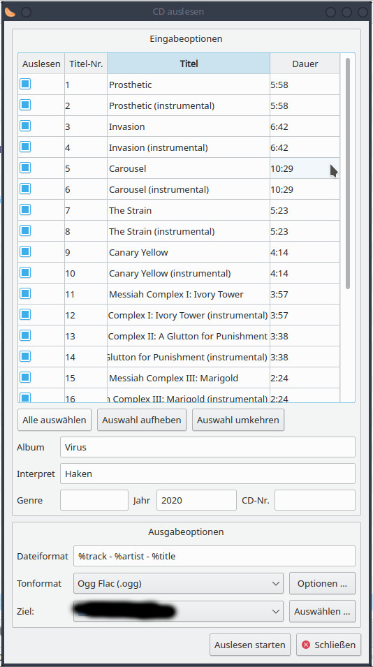 CD Ripping dialog displaying wrong number of tracks if discid is not ...